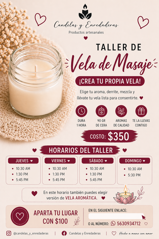 Taller de vela para masaje