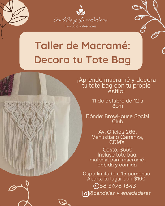 Taller macramé: Decora tu Tote Bag